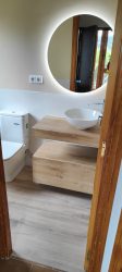 Reforma integral de baño moderno en Madrid - Reformas Pradena
